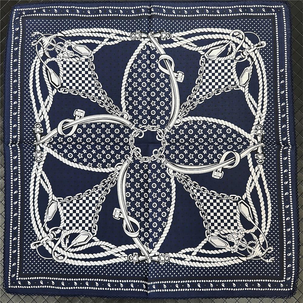 POBING Curled Cotton Silk Scarf Women Double Side Printed Square Scarves Wraps Echarpes Foulards Femme Hijabs 66CM
