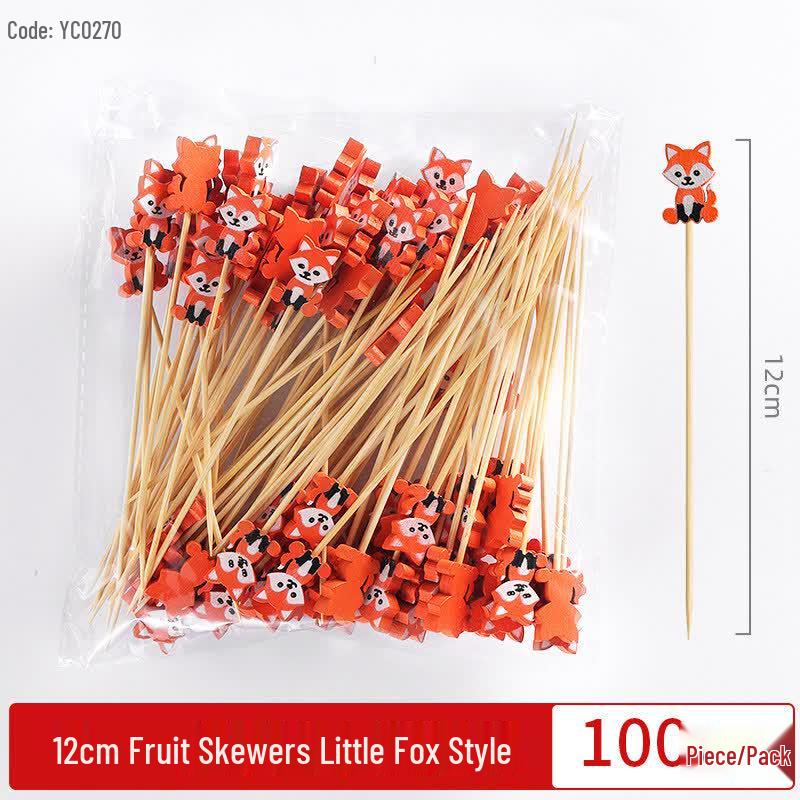 Disposable Bamboo Fruit  Cocktail Skewers