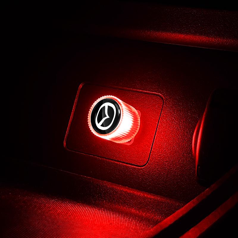 1Pcs USB Car LED Light Auto Interior Atmosphere Light Car Emblem Styling For Mazda 3 6 CX5 2 CX3 CX9 MX5 RX8 Axela Demio MS CX5 2 Axela Demio Atenza