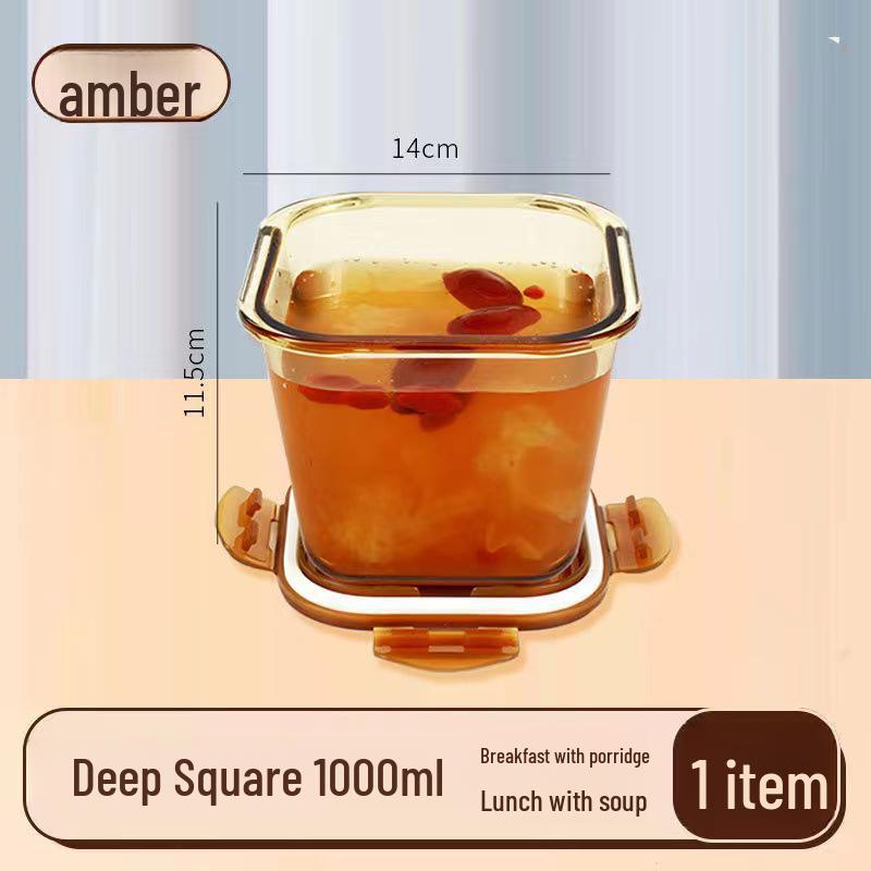 Mikrowellengeeignete Lunchschüssel aus Borosilikatglas mit Deckel