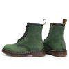 High Top Crazy Horse Green Motorcycle Boots Women's Classic Retro Short Boots Men's and Women's Boots Round Head Trend