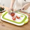Collapsible Cutting Board Multifunction Folding Fruit Washing Basket Space-Saving Portable Basins Outdoor Camping Kitchen Tool