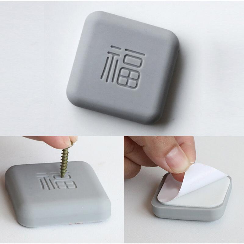 10Pcs Hockproof Mute 3D Silicone Wall Stickers Anti-Collision Self Adhesive Home Accessories