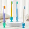 4/8PCS Fish Shape Toothbrush Holder Silicone Standing Toothbrush Storage Rack Portable Travel Toothbrush Head Protector Cover
