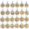 New Arrival 12 Constellation Dangle Charm Two Tone Gold Silver Pendant DIY Bracelet Bead Jewelry Gift For Women