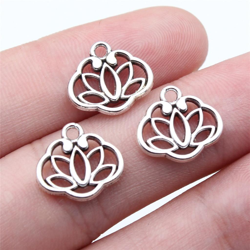 Charms Rose Lotus Pendants Wedding Jewelry Findings QC107