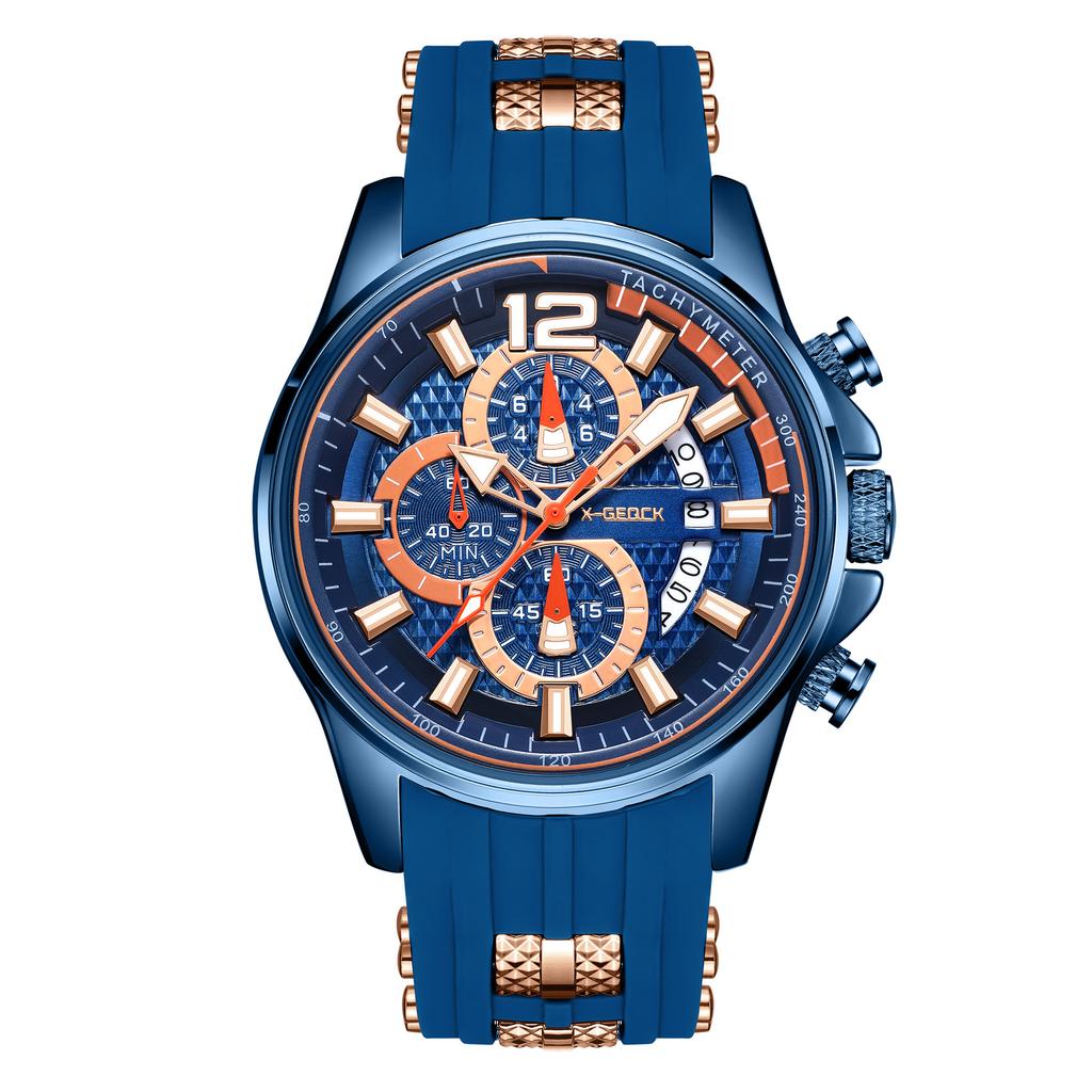 Watch Fashion Sports Men'S Business Fashion Round Dial Quartz Watch Large Dial Casual Luminous Boys Watch
