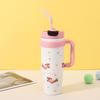 High-value Big Mac Thermos Cup for Girls, Large-capacity Ice Cup with Handle, Office Straw Cold Water Cup