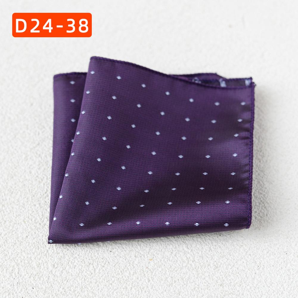 Striped Polyester Silk Pocket Square for Wedding or Business