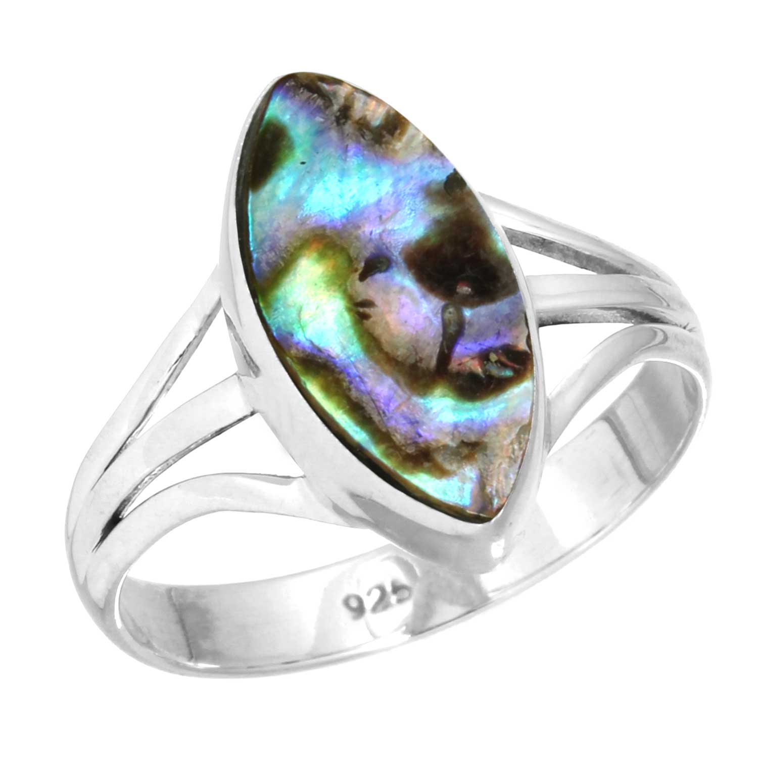 

Кольцо из стерлингового серебра 925 пробы с драгоценными камнями, ювелирные изделия ручной работы, подарок на годовщину, аквамариновый халцедон, ракушка-ушка, синий солнечный камень, лабрадорит, пренит, бохо 7