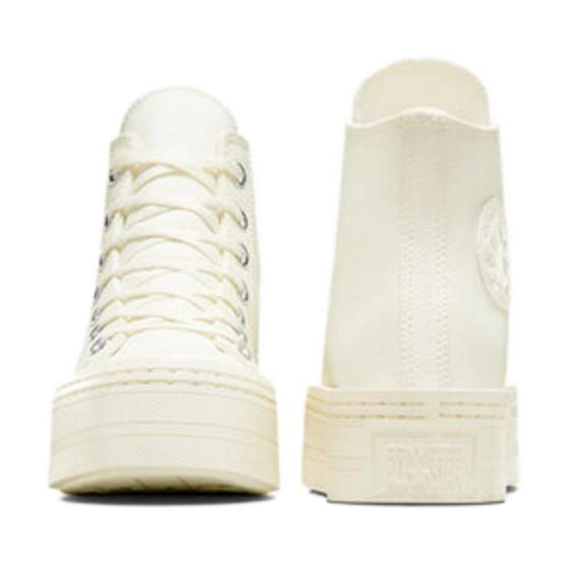 Converse Chuck Taylor All Star Modern Lift Platform Canvas Comfortable and Versatile High Top Espadrilles Women's Off-White