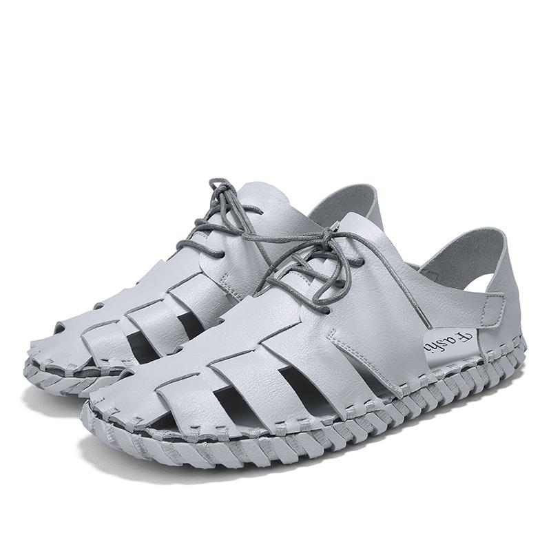 new summer simple fashion baotou sandals men outdoor sports beach shoes British style handmade casual shoes