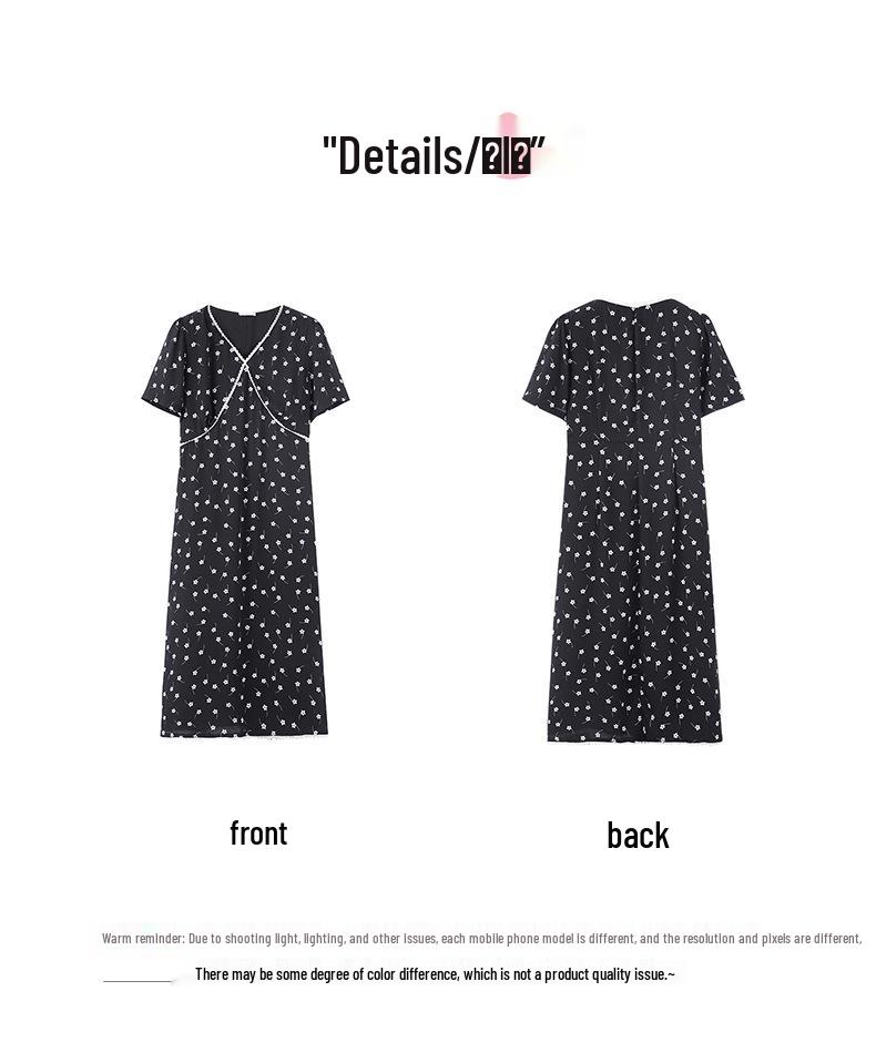 Rochie de Primăvară Mărimi Mari cu Buline Slimming - Stil Francez