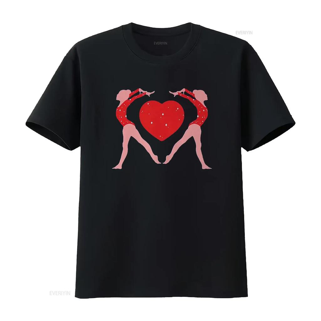 Womens Big Girls Gymnastics Gymnast Heart Love Youth T Shirt Black 2XL vintage Washed Comfortable Slightly designer clothes