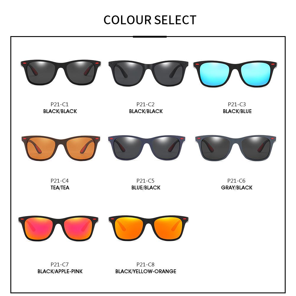 Classic Polarized Brand Design Sunglasses Men Women Driving Fishing Square Frame Sun Glasses Male Goggle UV400