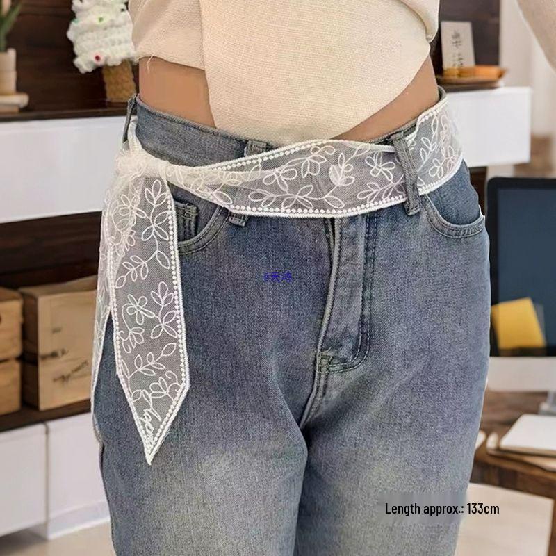 Lace Choker & Belt: Pure, Sexy, and Versatile Neck Tie & Hair Ribbon for Jeans Accessories