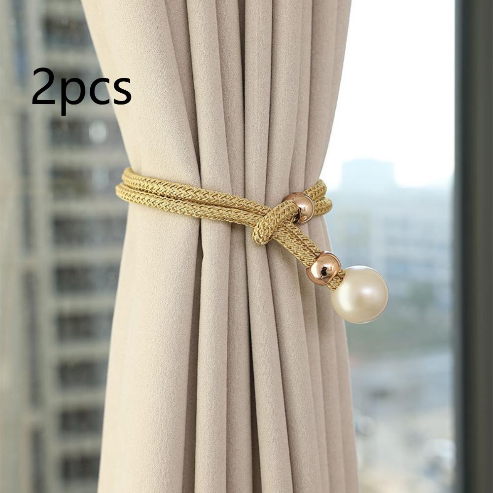 2pcs Polyester Hanging Ball Tiebacks Tassel Fixings Rope Curtain Fasteners  For Home, Bedroom