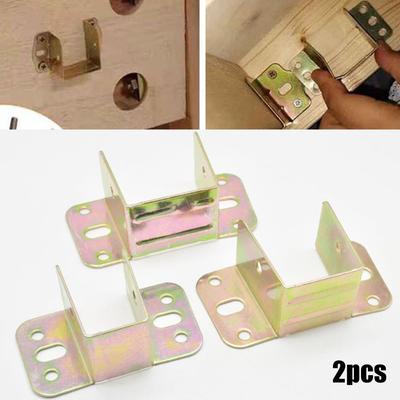 Space Saving U Shaped Bed Connecting Connector Brackets Rustproof Easy Install