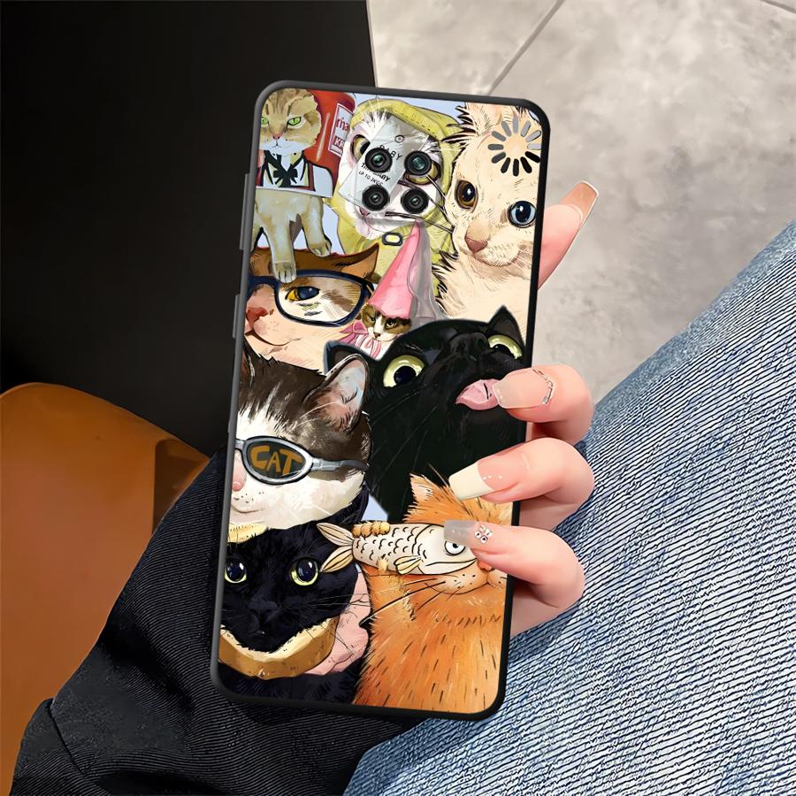 Phone Cover Case for Xiaomi Redmi Note 14 A3 14C 10 12C 13C 13 Pro Plus K80 A1 A4 A5 9 8 7 12 11 K40 A1 A2 Cartoon Cat