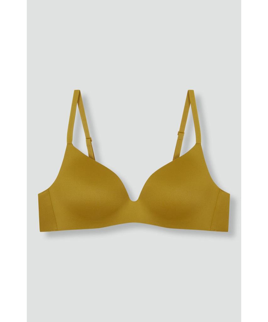 Jaju Women'S Perfect No-Line One-Mold Bra_Mustard