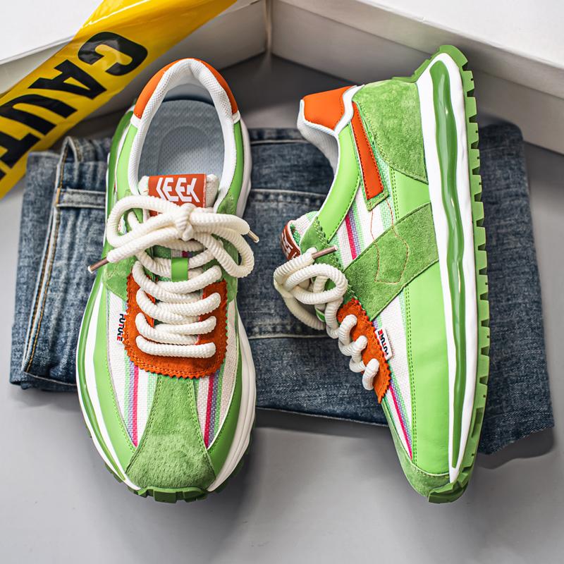 

Mesh Shoes Men s Sneakers Sports and Leisure Outdoor Shoes for Men Fashion Apring and Autumn Soft and Comfortable Wear-resistant 44 зелёный