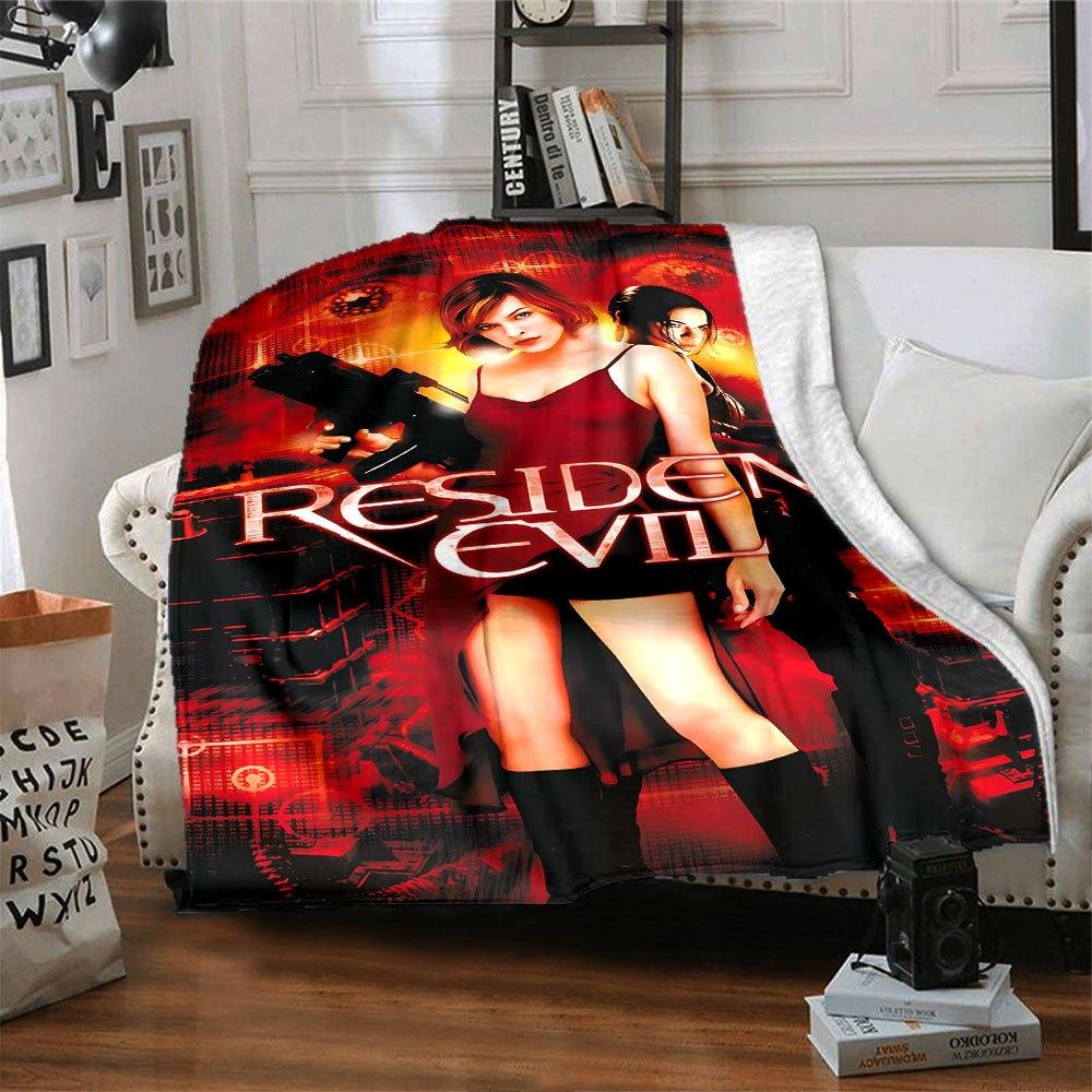 1pc Resident Evil 12 Blanket Soft Warm Throw for Home, Office, Travel All Season Cozy Bedding Gift, Office Cozy Accessor