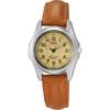 [citizen Q A] H045 303 Analog Solar Waterproof Leather Strap Watch  Women S Brown