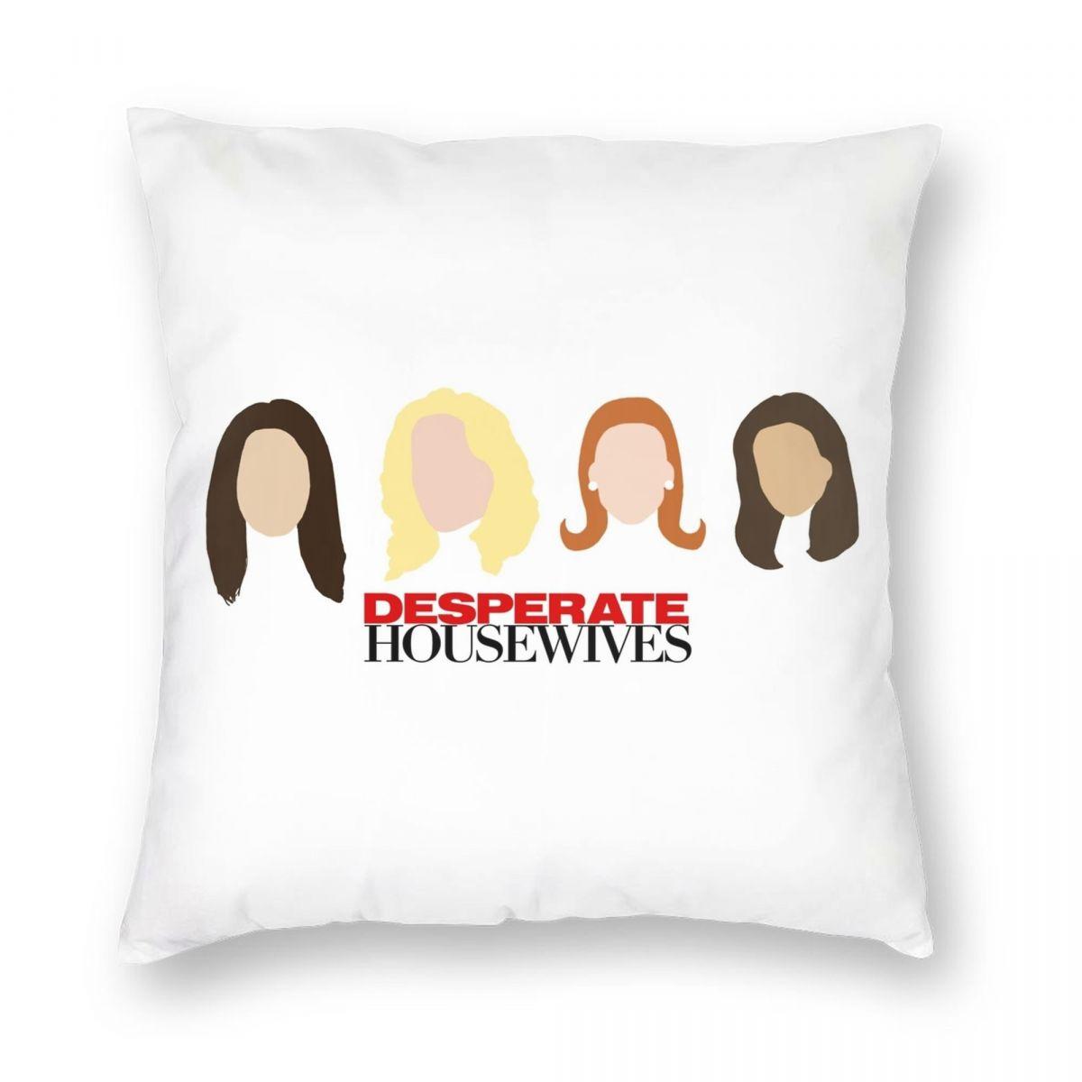 Desperate Housewives Square Pillowcase Polyester Linen Velvet Pattern Zip Decorative Pillow Case Sofa Seater Cushion Cover 45X45 Peach skin 18*18(CM)-1Pcs