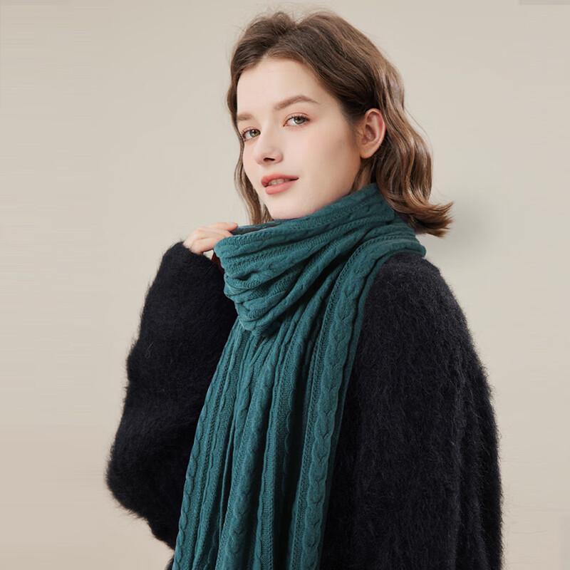 Unisex De Velvet Warm Knitted Winter Scarf