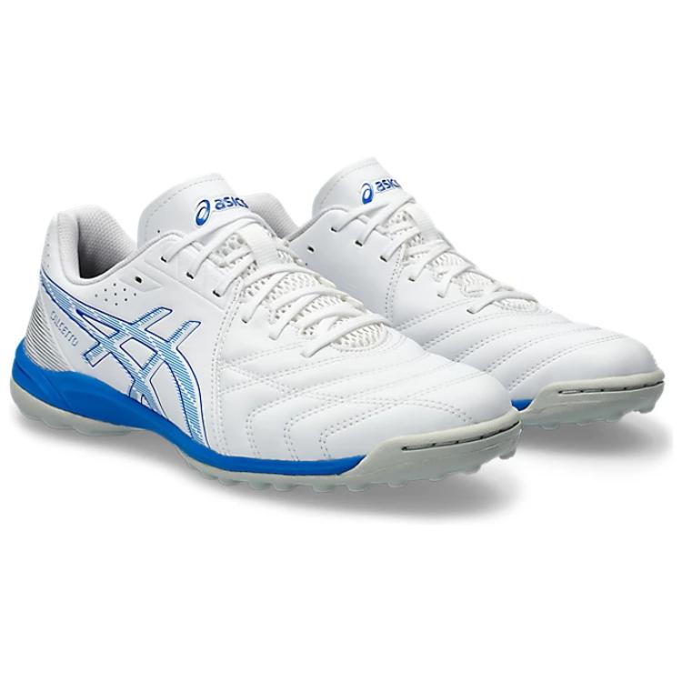 Asics Calcetto Bequem Schlicht TF (Gummistollen) Fußballschuhe Herren Fußballschuhe Weiß Blau 1113A038-101