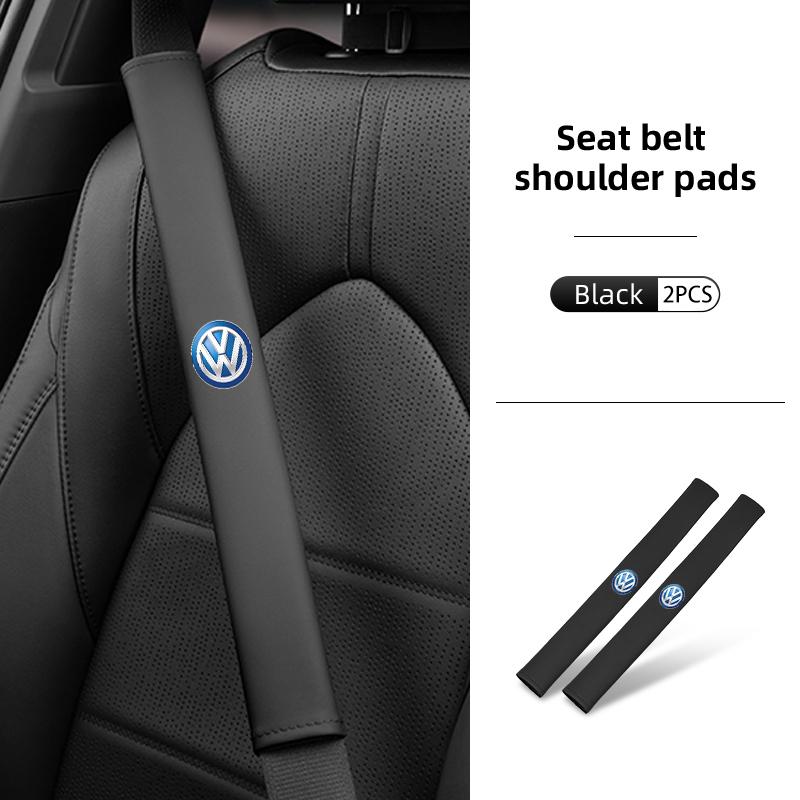 BIG1 For Volkswagen VW Leather Car Safety Belt Shoulder Cushion Extended Length Anti-Wear Golf 4 5 6 7 Polo Jetta Sagitar Magotan