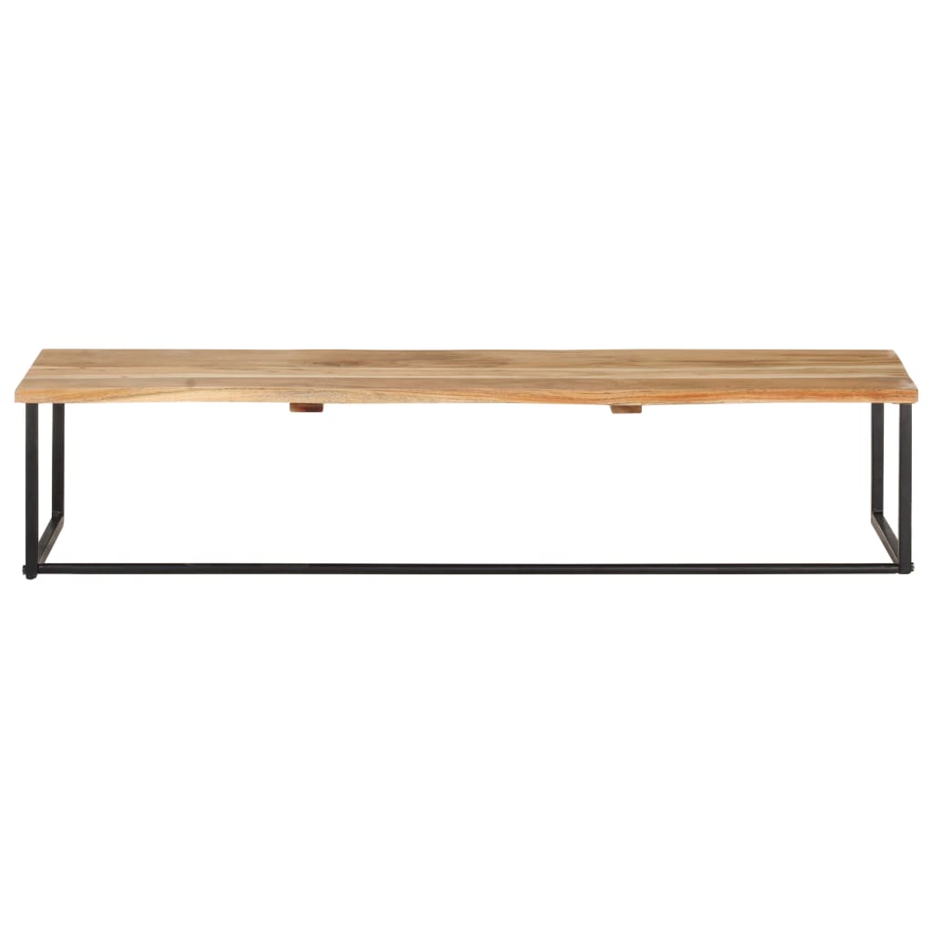 Coat Rack with Natural Edge 100 X 35 X 22 Cm Solid Acacia Wood