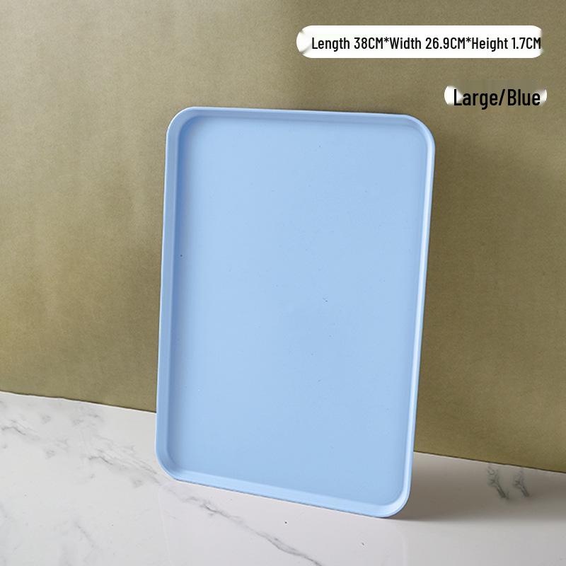 Rectangular Plastic Tea and Snack Tray for Home, Hotel, or Restaurant Use