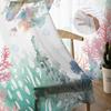 Sea Life Sea Turtle Coral Blue Sheer Curtains For Living Room Kitchen Window Curtains Bedroom Tulle Voile Curtains