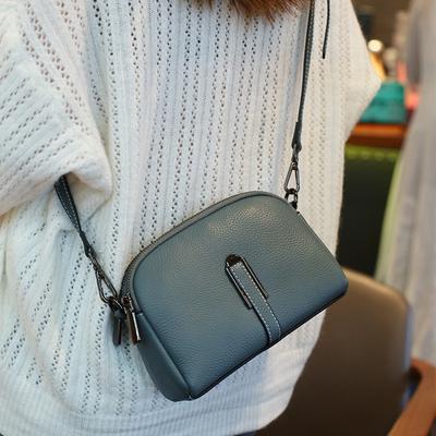 Top Layer Cowhide Small Bag Women's New Mobile Phone Bag Fashion Trend Crossbody Bag Women's Casual Versatile Shoulder Bag