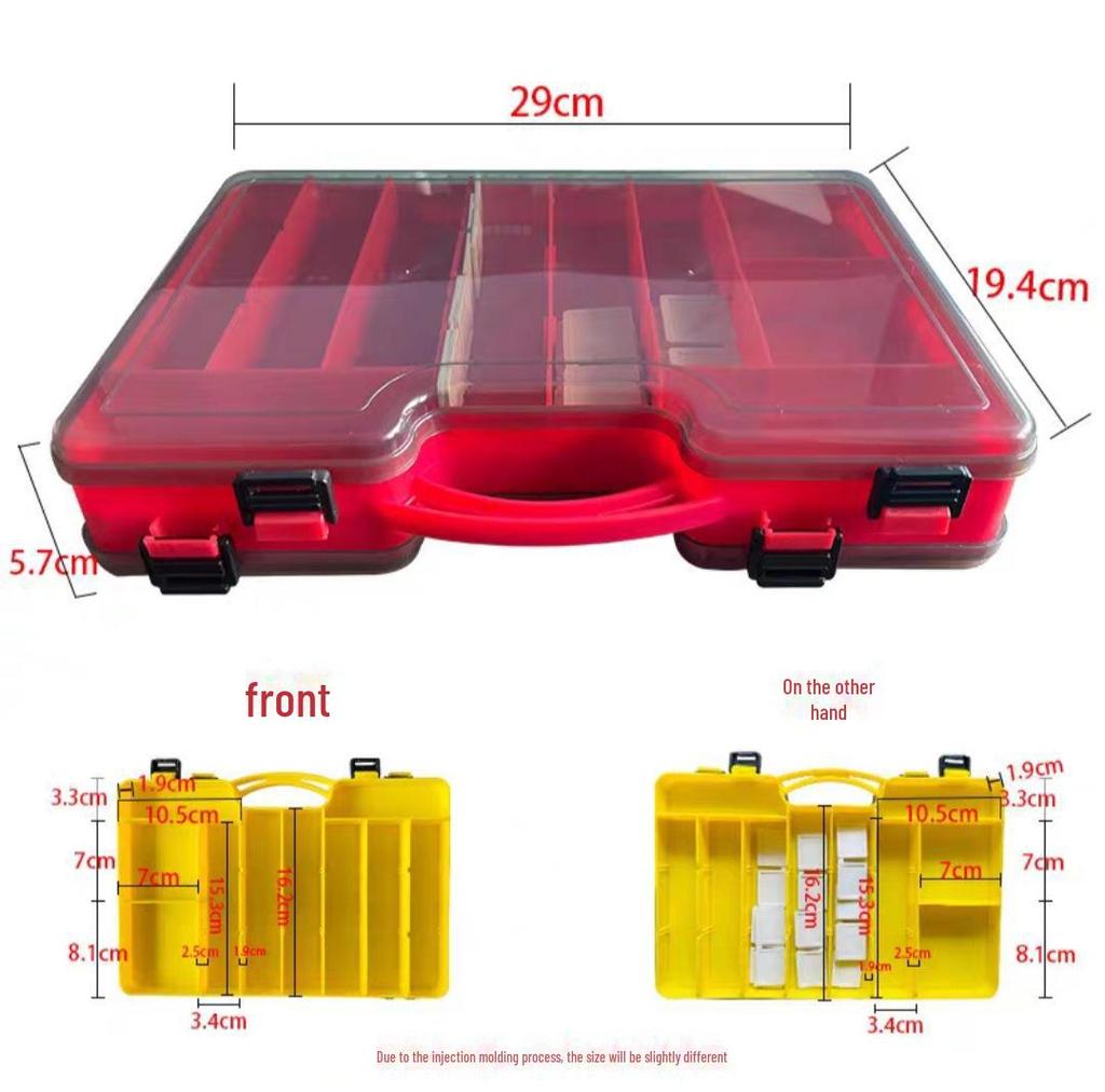 Double-sided Lure Box for Storing Small Accessories, Fake Bait, and Fishing Tools. Perfect for Outdoor Use.