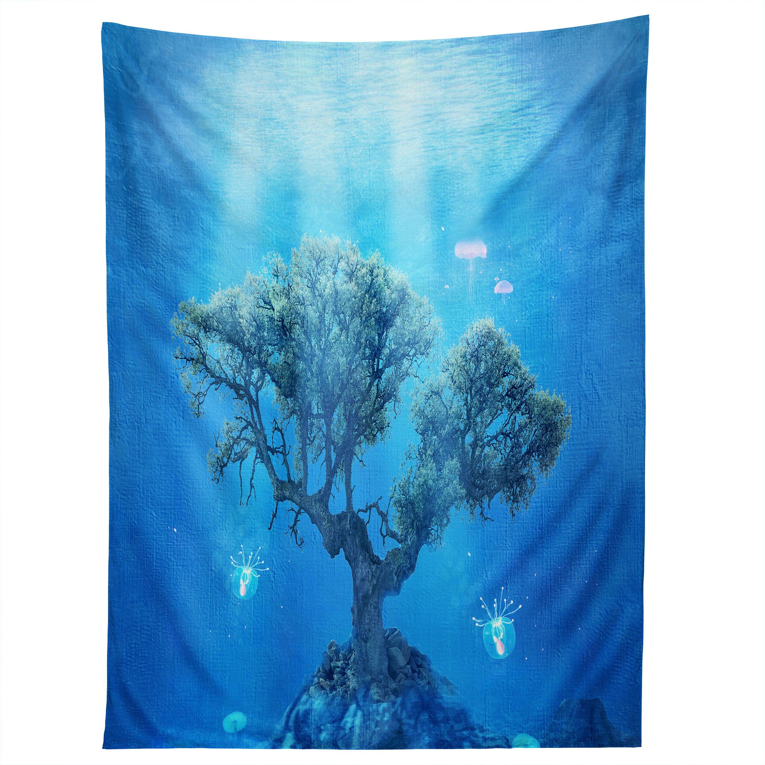 UNDERWATER TREE tapestry 75x100