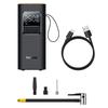 Battery-powered compressor, tire pump with display, 50W, 4000mAh - black