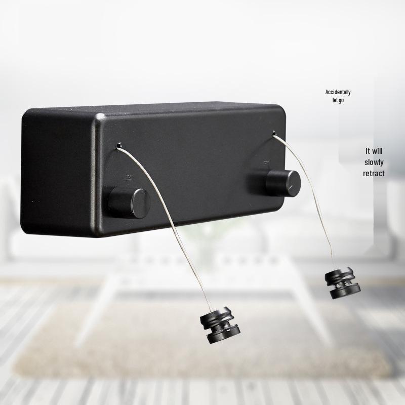 Retractable Wall-Mounted Invisible Clothes Drying Line for Indoor/Outdoor Use