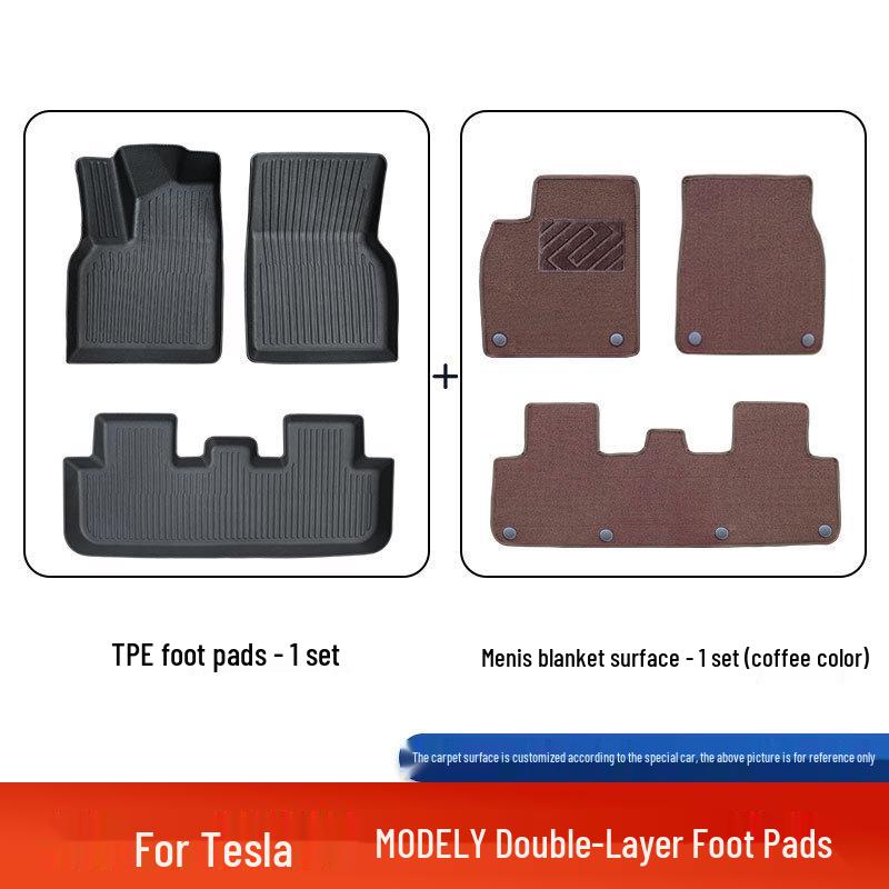 Compatible Tesla Model Y Refresh Floor Mats: 25 Models of TPE Trunk & Car Mats