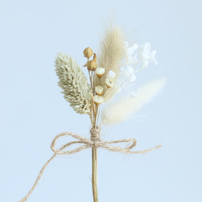 12cm Preserved Flower Boutonniere: Mini Bouquet for Bride, Bridesmaid, Wedding, Gift Box, Party Favor Decoration