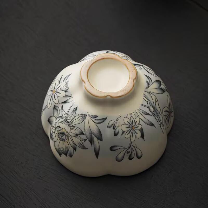 Ru Kiln Opening Can Raise Ceramic Tea Cup Pu'Er Tea Cup Master Cup Tea Cup Single Cup Tea Bowl Household Personal Cup