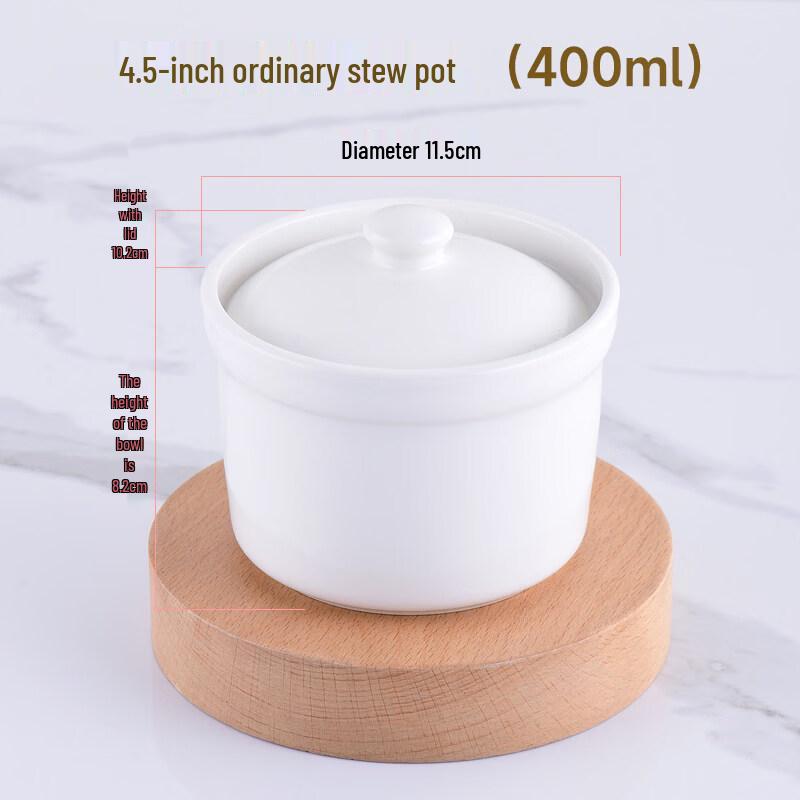 Ru Han Ceramic Double Boiler Stew Bowl