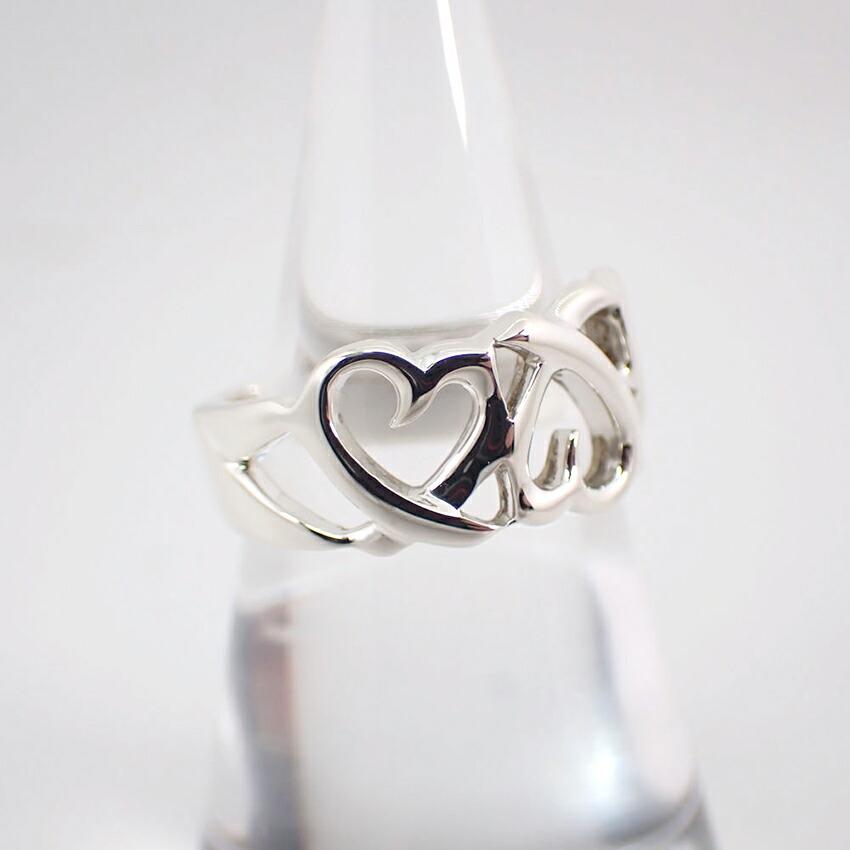 [Gebraucht] TIFFANY 925 Triple Loving Heart Ring Größe 9/Größe 9/g530-66