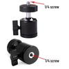 Metal Mini Ball Head Tripod Adapter for Cameras, 1/4 to 3/8, 360° Rotating Photography Accessory