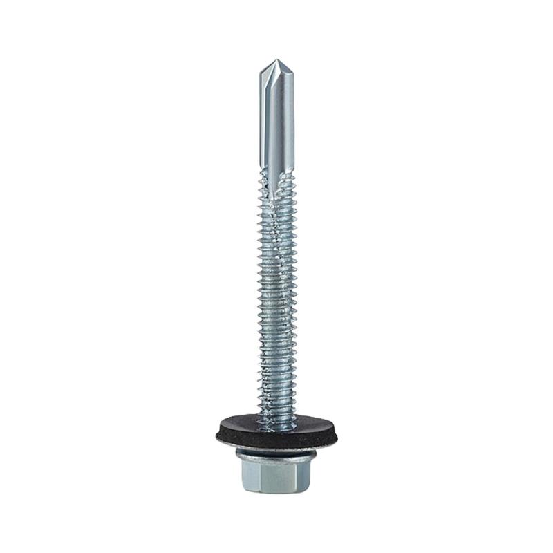 Pack of 380 High Strength Carbon Steel Hex Flange Drilling Screws Convenient for Wood Metal Plastic Applications 1