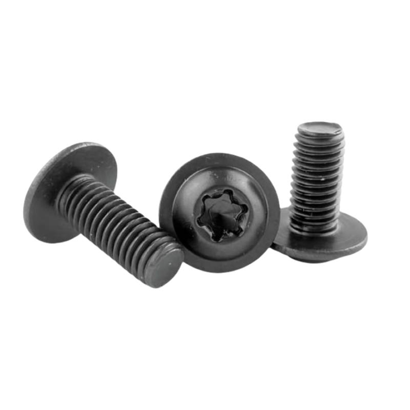 304 Šroub Torx M4 M5 M6 M8 Nerezová ocel Černá barva šroub s torxovou podložkovou hlavou pro motocykl, skútr, ATV, moped, plastový kryt