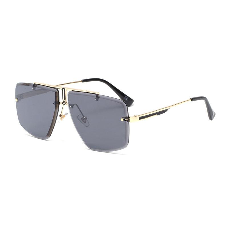Frameless Sunglasses Men'S High-End Fashion Trendy Glasses Women'S Square Sunscreen Sunglasses