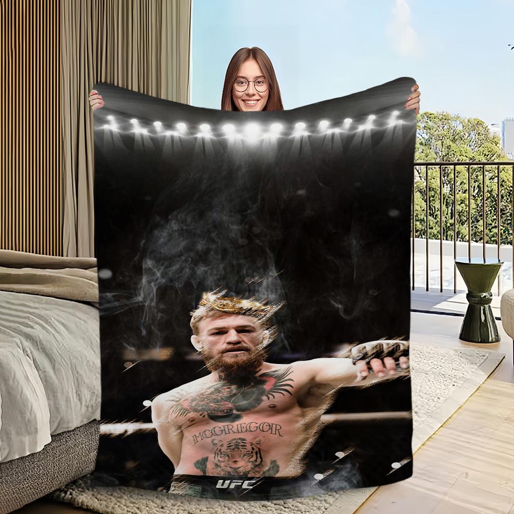 Comfort Warm Soft Champion Plush Blanket Suitable for Sofa Living Room Boxer Mcgregor Office Bedroom C-Conor U-UFC Travel Gift