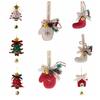 Creative Christmas Tree Pendant Exquisite Felt Christmas Tree Ornaments Handmade for Xmas Tree Xmas Hanging Decorations
